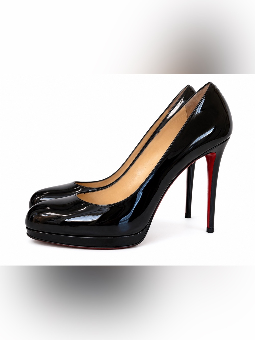 Christian Louboutin Black Patent Leather Red Sole Stiletto Pumps
